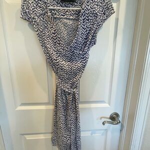 The Limited Blue and White Patterned Dress